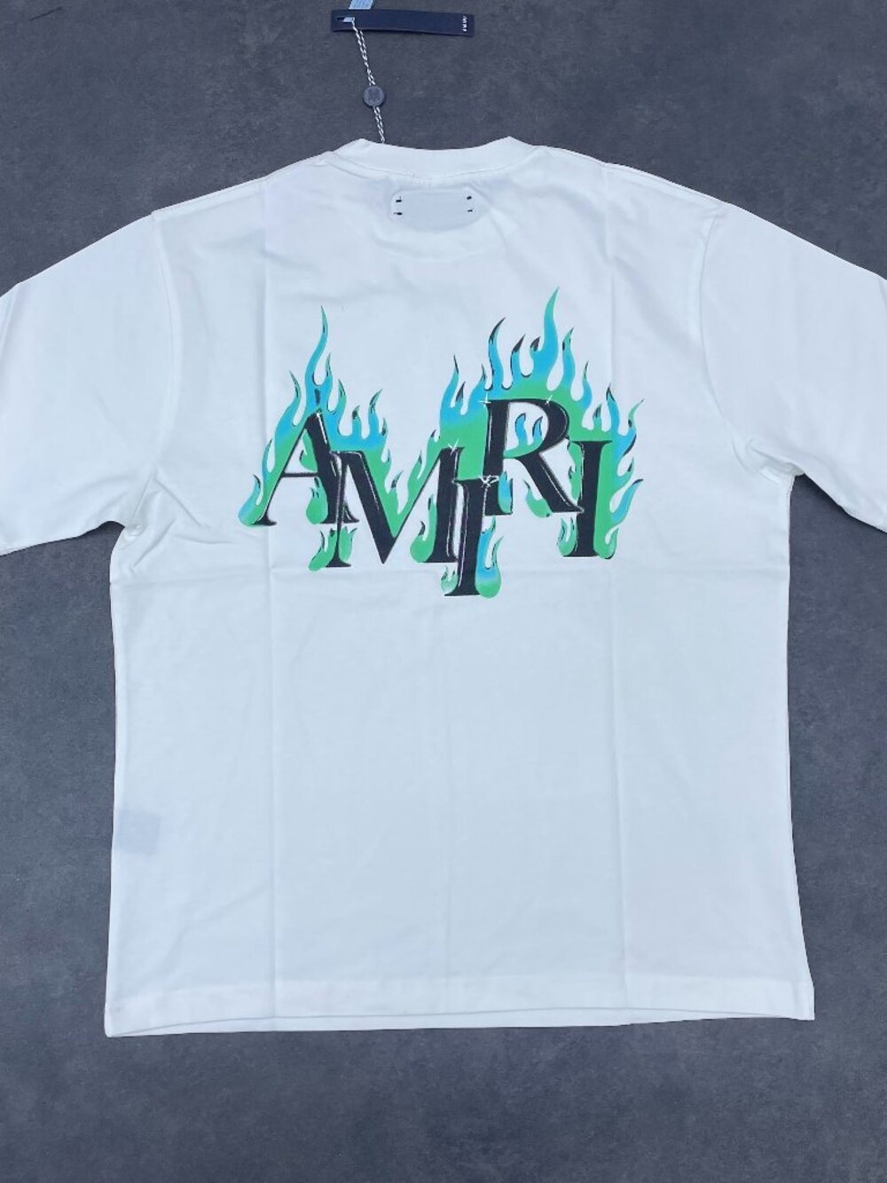 AMIRI Men’s White Flame Logo Graphic T-Shirt- Size XL